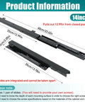 Heavy Duty Undermount Drawer Slide Bottom Mount Shelf Rail Kit For Seamless Cabinet Organization with 14 inch pull-out length.
