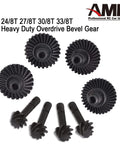 Beefy Heavy Duty Overdrive Bevel Gear Set 30/8T for 1/10 Scale RC Crawlers AR44 AR45 Capra Portal Axles, stainless steel build