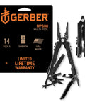 Needle Nose Pliers Bladeless 14 In 1 EDC Multi Tool With Protective Sheath product displayed open and closed