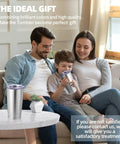 Family enjoying time together holding Top Shelf 20 Oz Stainless Steel Tumbler Bulk 12 Pack Double Wall Vacuum Insulated Travel Coffee Mug.