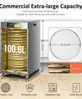Massive 360 Auto Rotate Food Dehydrator With 16 Spacious Trays For Smooth Commercial Drying Of Beef Jerky Herbs And Dog Treats Built Legit Stainless Steel Rapid Electric Dryer Machine That Goes Hard On Every Single Batch with extra-large capacity
