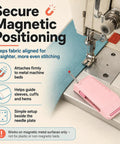 Magnetic 3 In 1 Sewing Tool With Retractable Seam Ripper, Adjustable Fabric Edge Guide, And Built In Measuring Scale for sewing machines