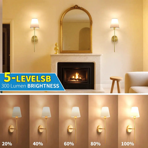 Set Of Two Battery Powered Wall Sconces Featuring Rechargeable E26 Led Bulbs Sleek Modern Frame No Wire Hassle Straight Forward Install To Amp Up Your Hallway Game Changing Lighting Upgrade with adjustable brightness settings