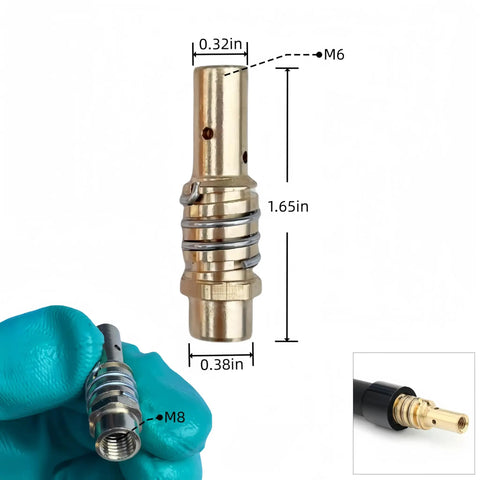 Pro Grade MIG Welding Gun Accessory Kit 30 Pack For MB15 15AK brass diffuser with dimensions 0.32in x 1.65in