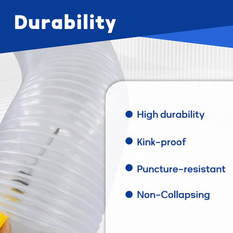 Heavy Duty 2.5 Inch By 10 Foot PVC Dust Collection Hose with durability features for home woodshop