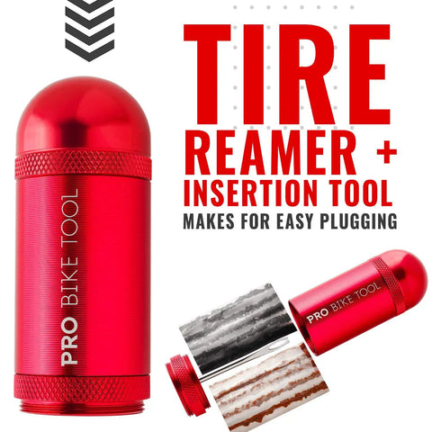 Tubeless Bike Tire Repair Kit For MTB And Road Bikes With Storage Can Quick Puncture Fix On The Trail Rubberized Rope Plug System