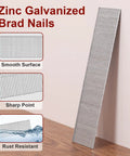 Heavy Duty 18 Gauge Brad Nails 1 1/4 Inch Galvanized Steel Finishing Fasteners displayed with smooth surface and rust resistant features.
