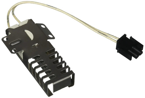 Igniter Glowbar For Broil Oven Replacement WB13X25261 OEM Part Fits GE Models, black finish with connector view