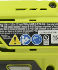 18V Cordless 1/2 Inch Drill Driver Bare Tool P215 label showing specifications and safety warnings