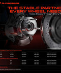 Pair Of Heavy Duty Rear Wheel Bearing And Hub Assembly With Abs Ring And 4 Lug For Hyundai Accent And Kia Rio displayed with components.