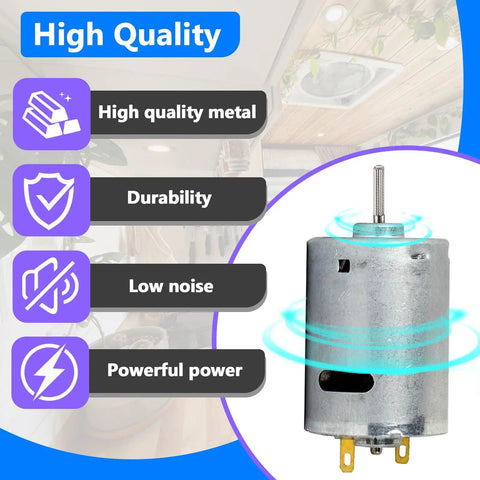 12V DC Fan Motor For RV Vent Fans With Round Shaft Fits Ventline BVD0218-00 And Ventline Ventadome Replacement product image