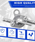 Set Of Two Premium Inline Fuel Shut Off Valve One Quarter Inch Thread Gas Petcock Switch For Dirt Bike Scooter Atv shiny metal design