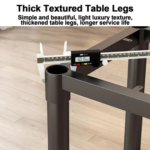 Bulletproof Industrial Table Legs White Cast Iron Base Heavy Duty Metal Desk Support Built Tough Strong 600 Lb Capacity measurement detail