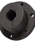 Heavy Duty Seven Eighth Inch Qd Bushing With Taper Lock Design, industrial grey cast iron, designed for easy installation on shafts.
