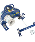 8000 Lb Cable Puller With Chain And Floor Mount, Heavy Duty Wire Puller For Industrial Jobs, Tool Free Setup with rope