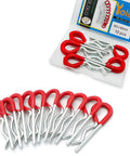 Beefy Ten Pack Heavy Duty Hitch Pins R Clips With Rubber Coated Grips 60mm Long 3mm Wire Diameter Spring Retaining Pins