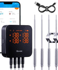 WiFi Meat Thermometer With 4 Probes, Smart Wireless Digital Bluetooth Food Thermometer For Smoker, Grill.