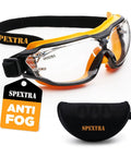 All Day Comfy Lab Safety Goggles With Anti Fog Clear Lens And UV Protection Unisex ANSI Z87.1 Impact Rated Eyewear case