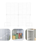 Heavy Duty Adjustable Freezer Dividers For Upright Fridge Rock Solid White Wire Partition showcasing a versatile design for organized freezing.