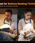 Rechargeable Neck Reading Light With Dual Lamps For Bedtime Reading And Crafting Eye Friendly Floodlight And Spotlight Portable