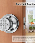 Keyless Digital Door Lock Set For Home And Locker Satin Nickel Finish 3 Pack With Master Code And Nine User Codes