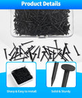 Heavy Duty Black Upholstery Tacks 1 Inch Bulk Furniture Hardware For Fast Home Repairs Strong Steel Pins in clear container