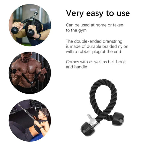 Home Gym Pulley System For DIY Loading Muscle Training Kit with braided nylon rope in use by people exercising