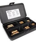 Knife Threaded Inserts For Hardwood Kit With Drill And Drive Tool, Brass Thread Inserts M3-0.5 To M10-1.5, 60 Pieces in black case