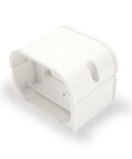 Wall cap from 3 Inch PVC Line Set Cover Kit 11.3 Feet Tubing Cover For Mini Split Central Air Conditioner And Heat Pump Easy Install DIY