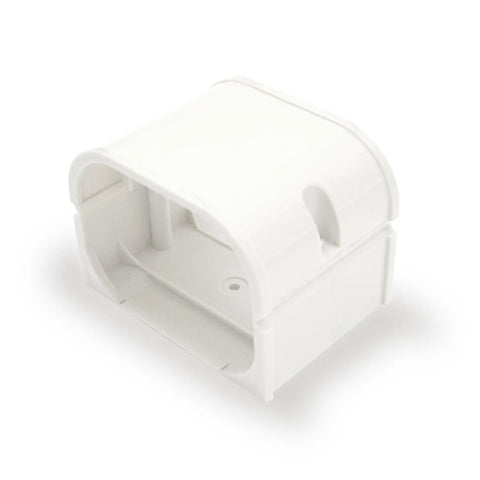 Wall cap from 3 Inch PVC Line Set Cover Kit 11.3 Feet Tubing Cover For Mini Split Central Air Conditioner And Heat Pump Easy Install DIY