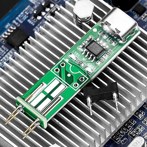 Digital Optocoupler Tester With Type-C USB Interface on PCB board, LED indicator and easy plug 4 pin optocoupler detection tool