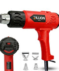 1800W Dual Temperature Heat Gun With 122F To 1202F Range, 4 Nozzles Kit, Black Red Pro Hot Air Gun for crafts and repairs