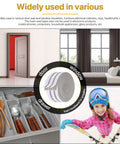 Kick Out Drafts With Premium Heavy Duty Foam Weather Stripping Tape Adhesive Door And Window Seal Half Inch Thick PU Compression Sponge Roll displayed in home applications.
