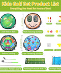 Toddler Golf Set 5 In 1 For Kids Indoor Outdoor Golf Toy With 3 Clubs Putting Mat Four Sided Chipping Net product list
