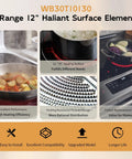 Upgraded 12 Inch Dual Radiant Surface Element Replacement For Electric Stoves, showing use in cooking and heating.