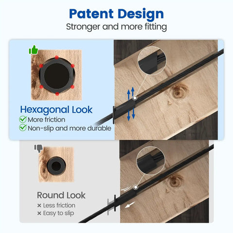 Hexagonal sleeve design for upgraded 40 pack pro grade heavy duty cable railing angle protector sleeves for wood posts 25 30 35 degree fits one eighth inch five thirty second inch and three sixteenth inch cable railing system includes drill bit and hardware