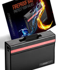 Fireproof Document Box For Legal Docs Passports Cash And Contracts Up To 2000 Fahrenheit, 5x11x3.5 inches with packaging