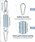 Heavy Duty 2 Pack Porch Swing Springs Set For Garden Hammocks And Hanging Chairs, Stainless Steel Hammock Spring Kit With 12.2 Inch Springs And 4 Buckles, 1100 Lb Total Capacity