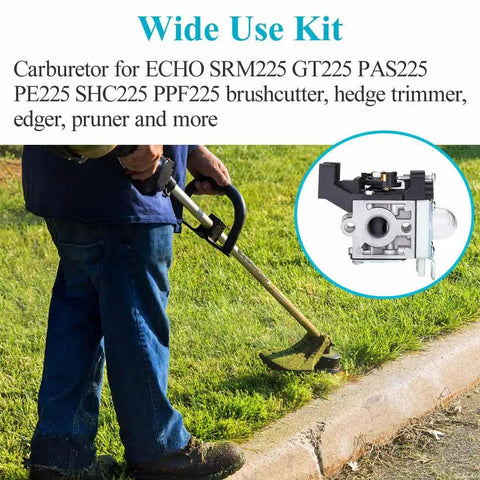 Adjustable SRM225 Carburetor Replacement For Echo GT225 And PE225 PAS225 SHC225 Weed Eater Trimmers With Tune Up Kit