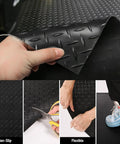 Heavy Duty 3.3 By 16 Ft Diamond Plate PVC Garage Floor Mat, 0.12 Inch Thick with non-slip and flexible features