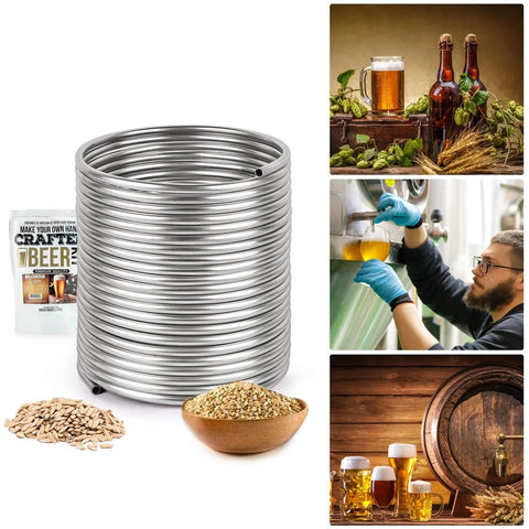 GEPPHILL 1/2 in x 50 ft 304 stainless steel tubing coil for DIY brewing or kitchen use