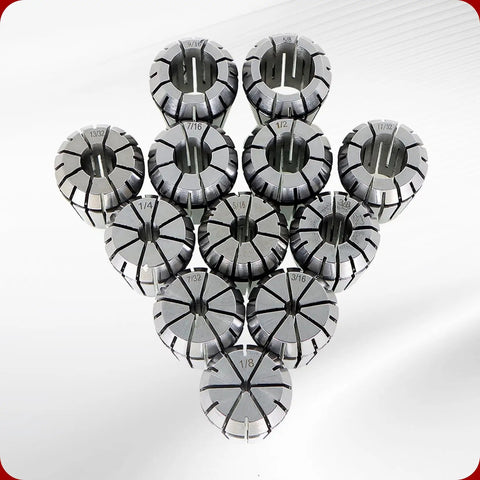 ER25 Spring Collet Set 12 Pcs For CNC Milling Lathe Tool Engraving Machine With One Eighth To Five Eighths Inch Grip Range
