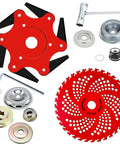 All In One Steel Trimmer Head With Beefy 6 Blade Razors And 36 Tooth Brush Cutter Blade 65Mn Steel Universal Adapter Kit parts