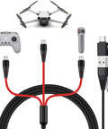 3 In 1 3A Fast Charging Usb C Cable For Drone Remotes And FPV Gear 4Ft Splitter Cable With Three Type C Plugs And Adapter