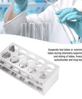 Stainless Steel Test Tube Holder Rack With Polished Finish Pro Grade Multifunctional Laboratory Tube Stand Compact And Lightweight Ideal For 40mm Tubes 10 Holes Wide Applications