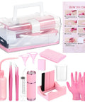 Snow Globe DIY Tumbler Tool Kit For Beginners With 15 Piece Essentials and Storage Box Pink Includes Squeeze Bottle Funnels Tweezers