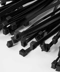 24 Inch Heavy Duty Cable Zip Ties Set With Wire Cutter Black Nylon Ties 175 Lb Tensile Strength 50 Pack Long Outdoor UV Resistant Tie Wraps
