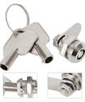 Cam Lock Cylinder 12mm For Cabinet Drawer Mailbox RV Compartment Door Keyed Alike With Two Keys Durable Aluminum Housing