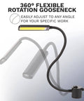 Magnetic Sewing Machine Light With 12 Inch Gooseneck Arm Pro Grade Ultra Bright 60 LED Daylight Work Light flexible gooseneck view