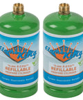 2 Pack Refillable Empty 1Lb Propane Tanks For Camping And Hiking DOT Compliant And Eco Friendly Gas Cylinders front view
